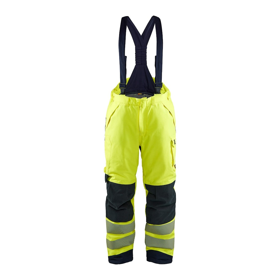 Blaklader Multinorm Winter Bib Overall 1817 #colour_hi-vis-yellow-navy-blue