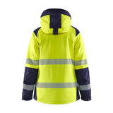 Blaklader Women's Winter Jacket Hi-Vis 4456 #colour_hi-vis-yellow-navy-blue