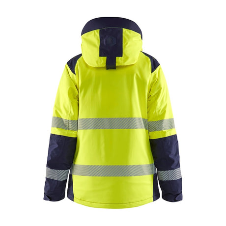 Blaklader Women's Winter Jacket Hi-Vis 4456 #colour_hi-vis-yellow-navy-blue