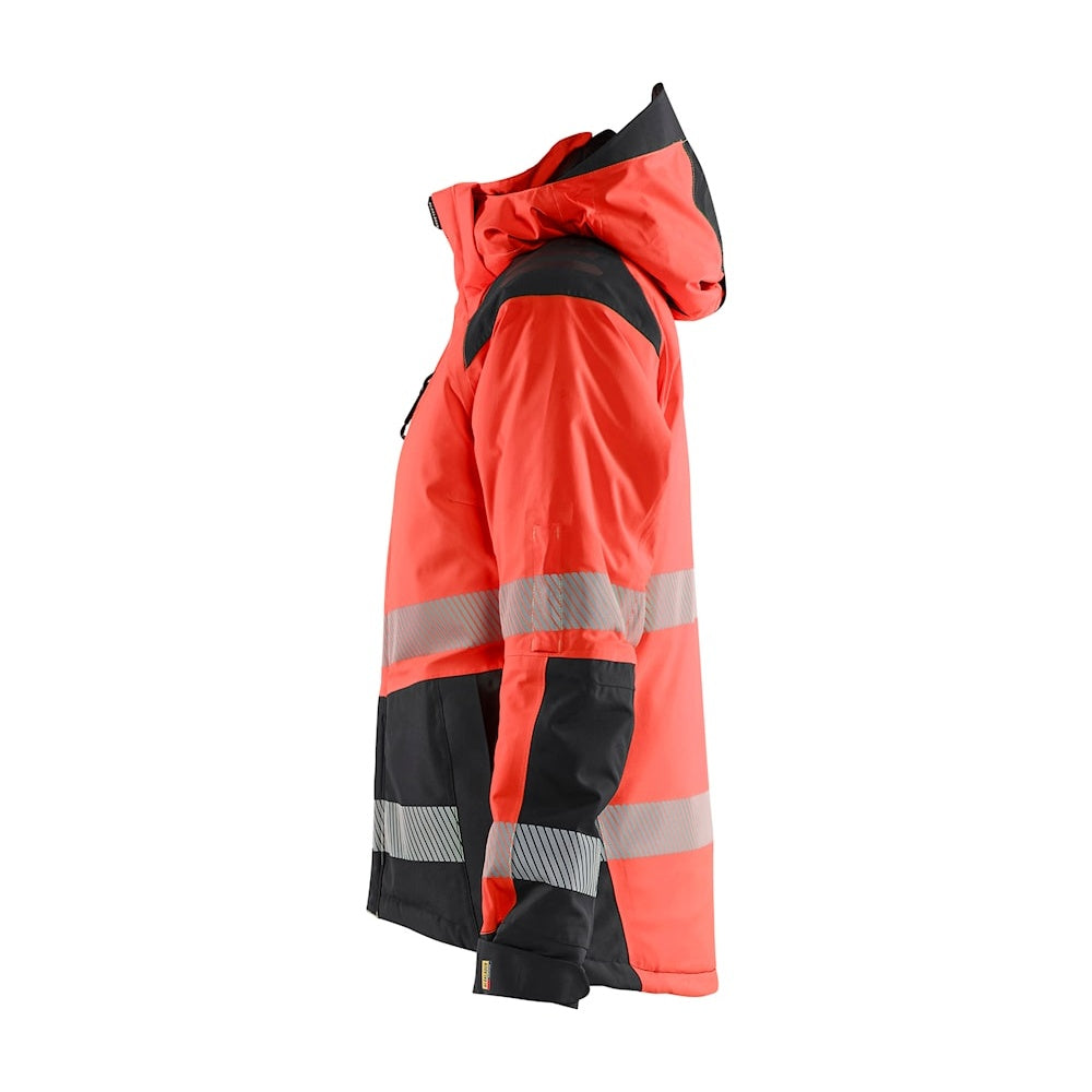 Blaklader Women's Winter Jacket Hi-Vis 4456 #colour_red-hi-vis-black