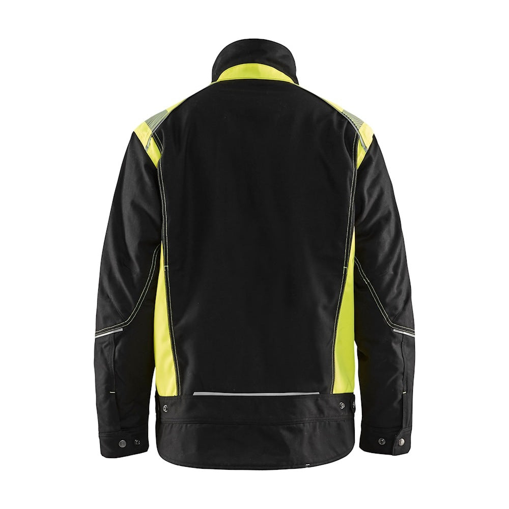 Blaklader Winter Jacket 4915 #colour_black-hi-vis-yellow