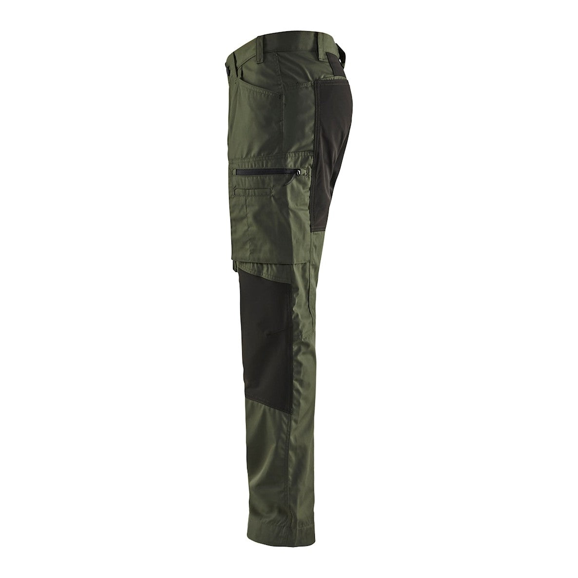 Blaklader Service Trousers with Stretch 14591845 #colour_army-green-black
