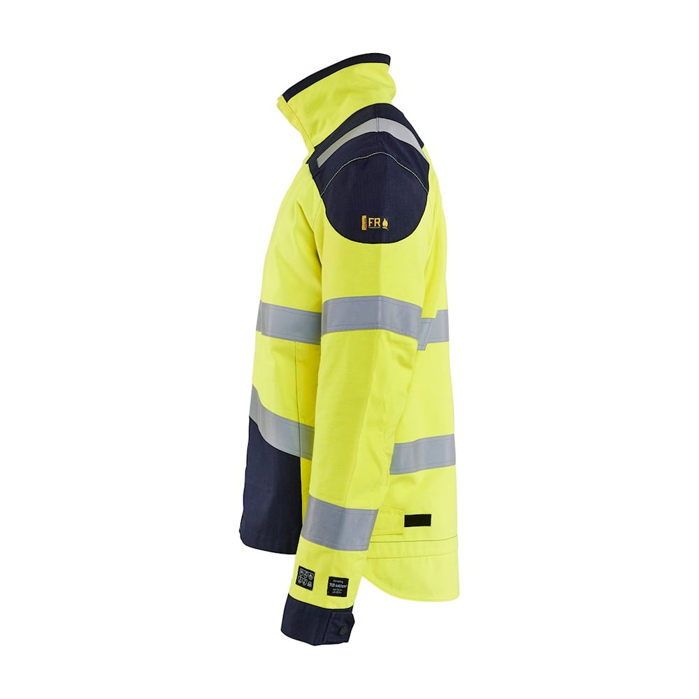 Blaklader Multinorm Inherent Jacket 4089 #colour_hi-vis-yellow-navy-blue