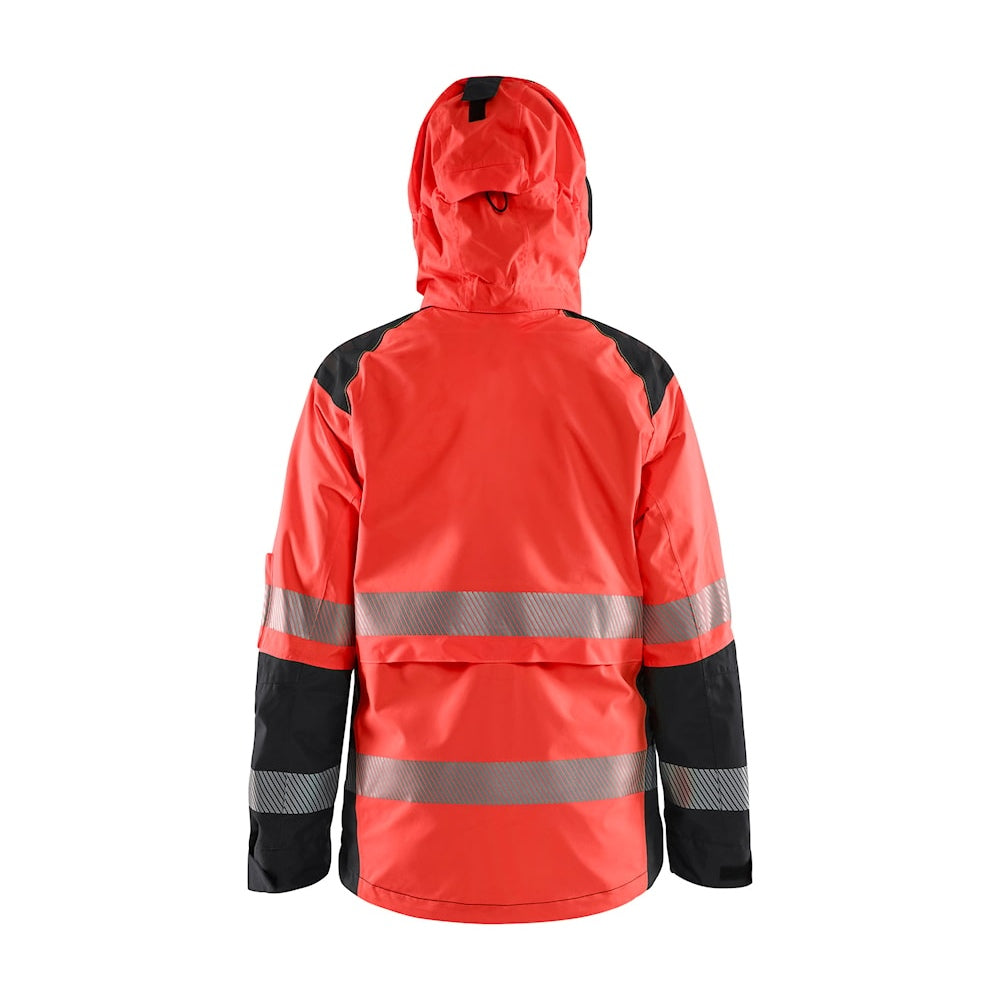 Blaklader Women's Shell Jacket Hi-Vis 4436 #colour_red-hi-vis-black