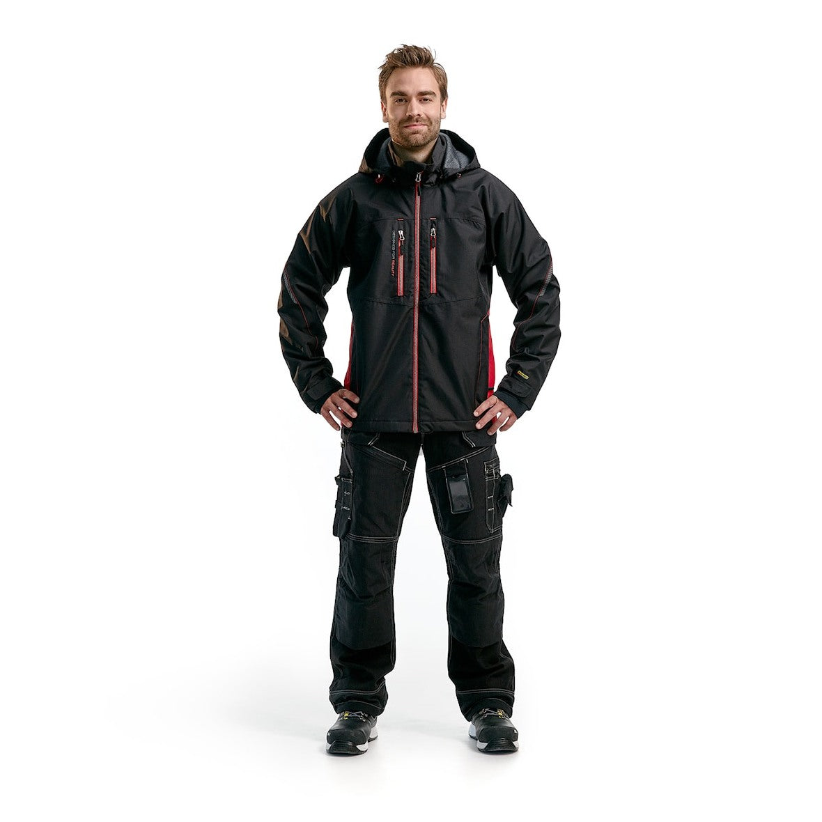 Blaklader Lightweight Lined Functional Jacket 4890 #colour_black-red