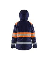 Blaklader Women's Winter Jacket Hi-Vis 4470 #colour_navy-blue-orange