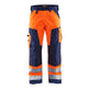 Blaklader Hi-Vis Trousers without Nail Pockets 1566 - Hi-Vis Orange/Navy Blue