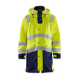 Blaklader Rain Coat Hi-Vis Level 3 4326 #colour_hi-vis-yellow-navy-blue