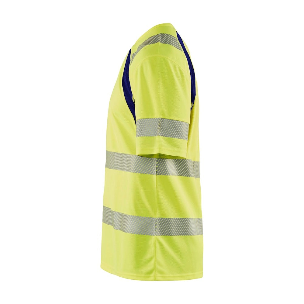 Blaklader Uv Hi-Vis T-Shirt 3397 #colour_hi-vis-yellow-navy-blue