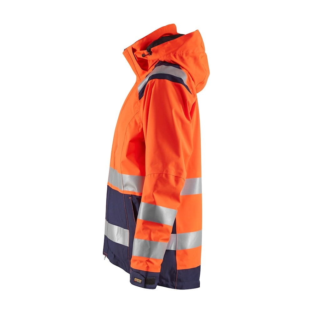Blaklader Women's Hi-Vis Shell Jacket 4904 #colour_orange-navy-blue