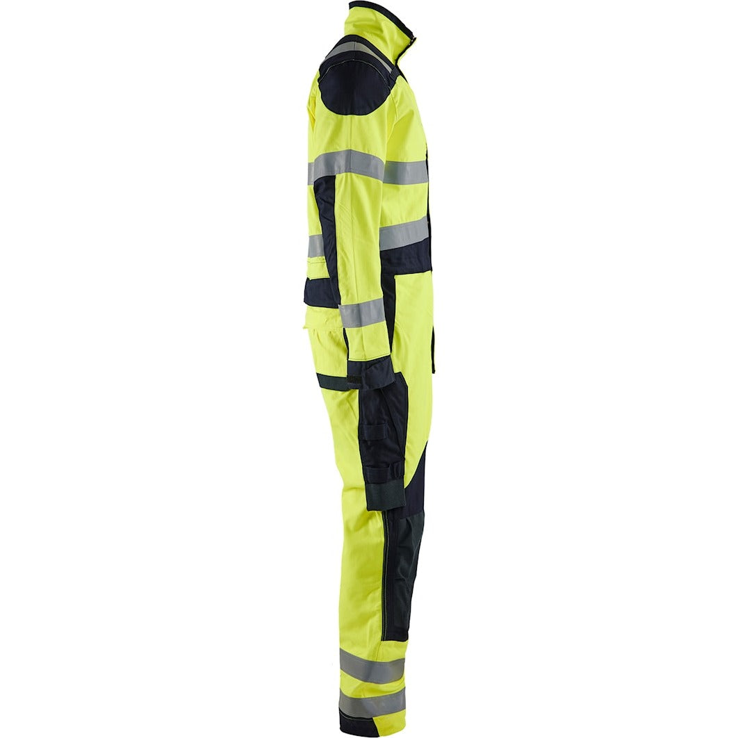 Blaklader Multinorm Inherent Overalls 6089 #colour_hi-vis-yellow-navy-blue
