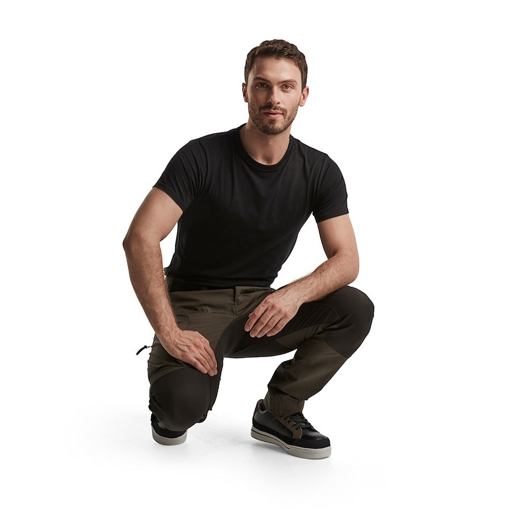 Blaklader Service Trousers with Stretch 14591845 #colour_dark-olive-green-black