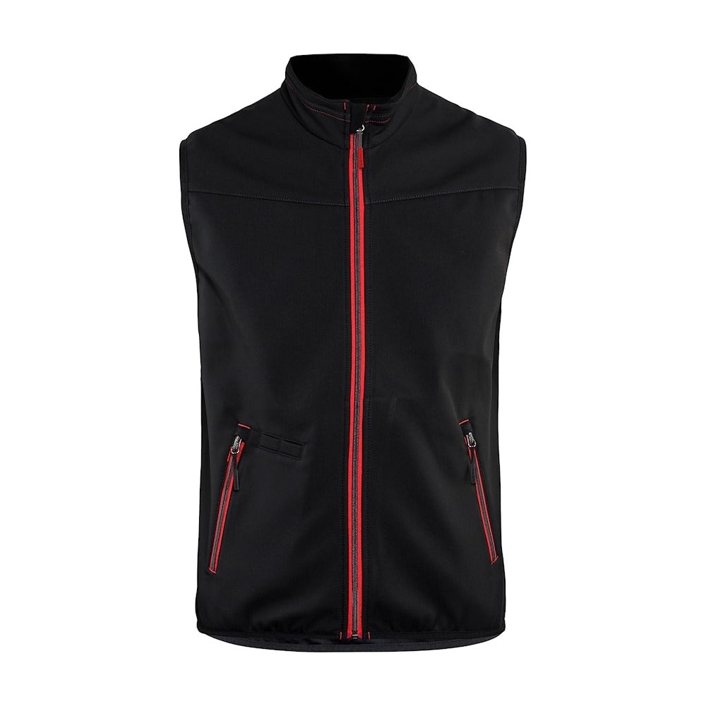 Blaklader Softshell Vest 3850 #colour_black-red