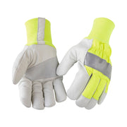 Blaklader Work Gloves Lined 2240 #colour_hi-vis-yellow-grey
