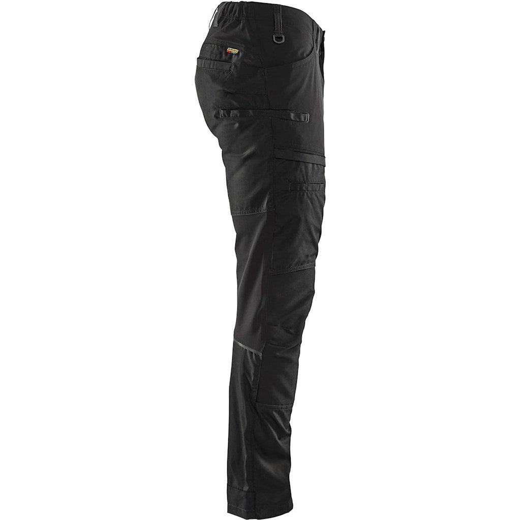 Blaklader Service Trousers with Stretch 1456 #colour_black-dark-grey