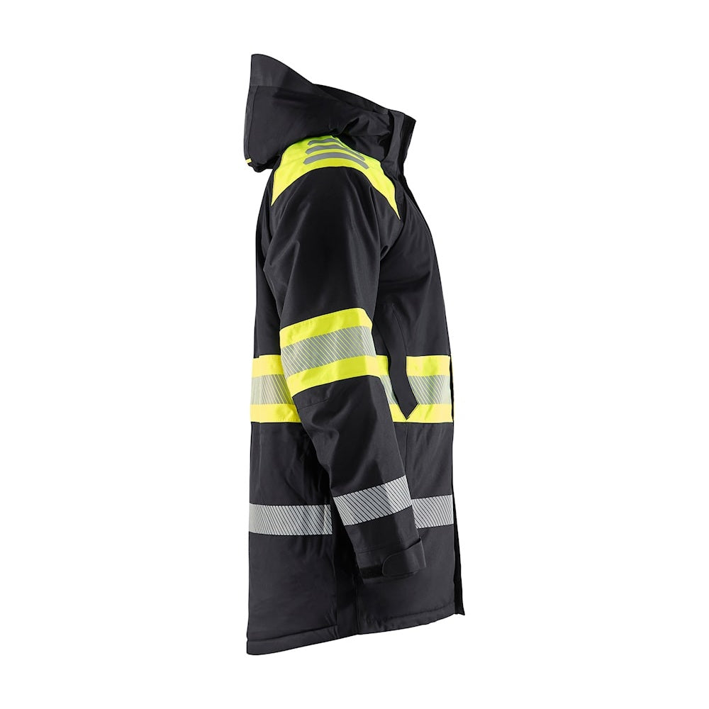 Blaklader Winter Parka Hi-Vis 4485 #colour_black-hi-vis-yellow