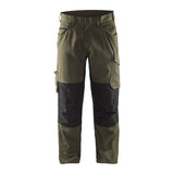 Blaklader Service Trousers with Stretch 1495 #colour_dark-olive-green-black