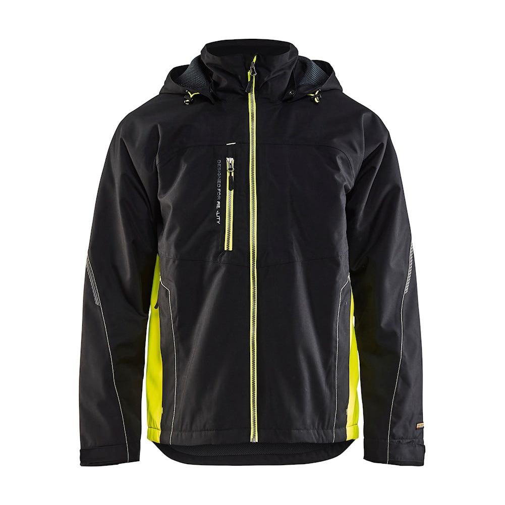 Blaklader Shell Jacket 4790 #colour_black-hi-vis-yellow