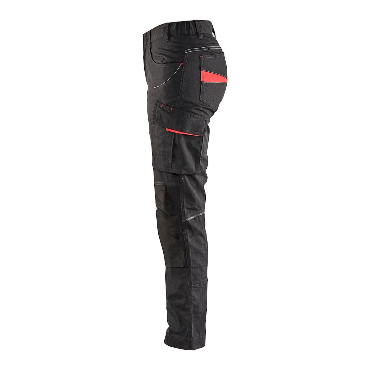 Blaklader Women's Service Trousers with Stretch 7195 #colour_black-red