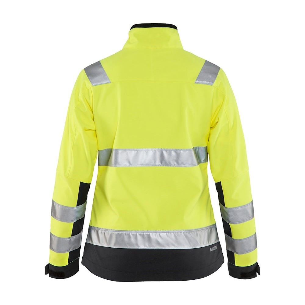 Blaklader Women's Hi-Vis Softshell Jacket 4902 #colour_hi-vis-yellow-black