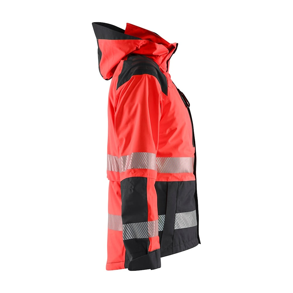 Blaklader Women's Shell Jacket Hi-Vis 4436 #colour_red-hi-vis-black