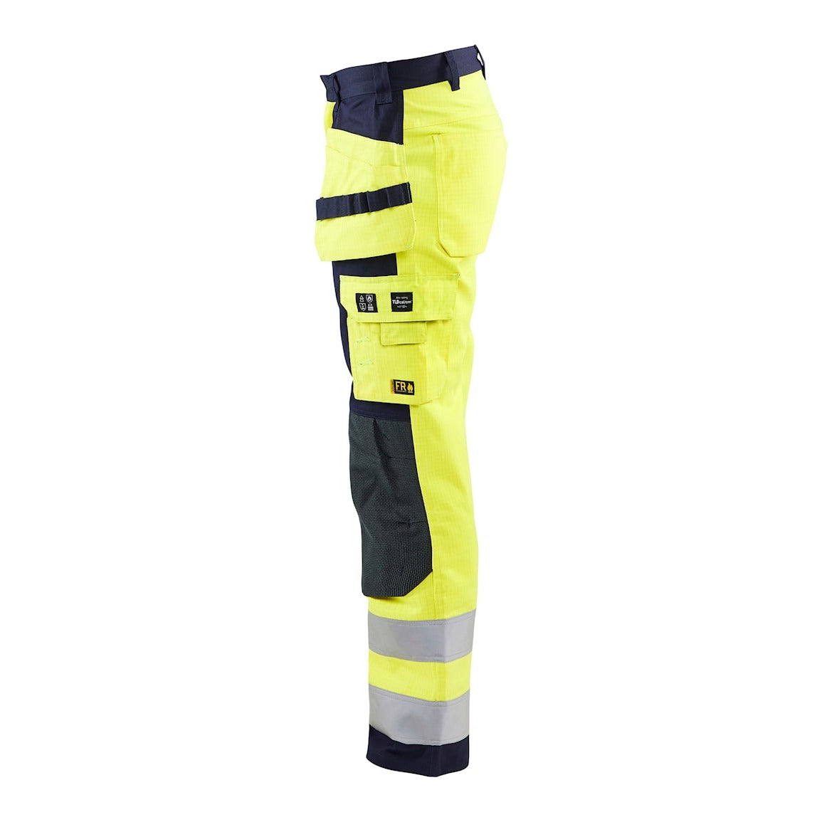 Blaklader Multinorm Craftsman Trousers 1579 #colour_hi-vis-yellow-navy-blue