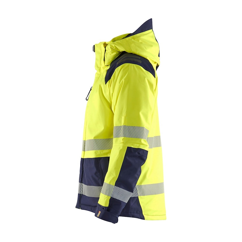 Blaklader Winter Jacket Hi-Vis 4455 #colour_hi-vis-yellow-navy-blue