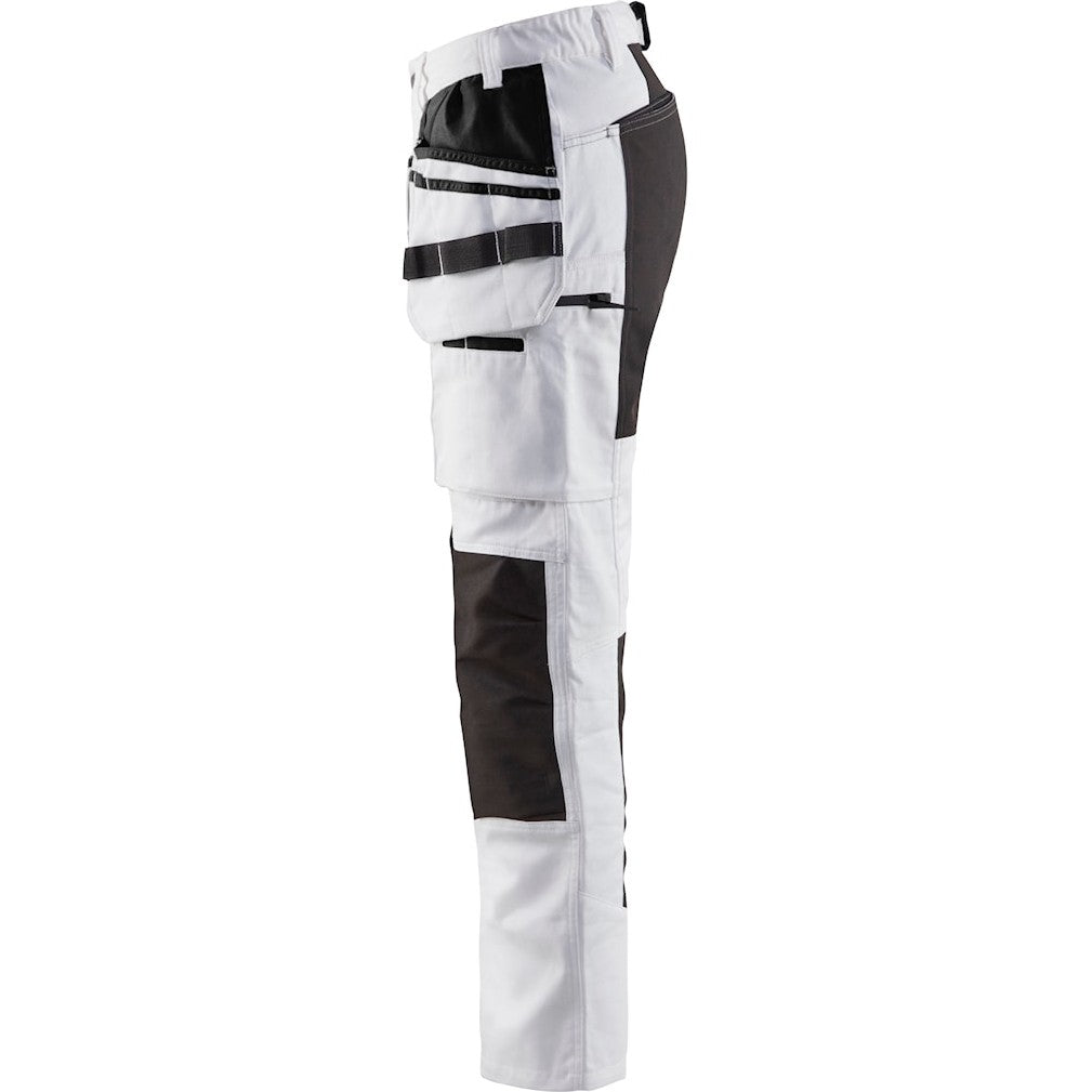 Blaklader Women's Painter Trousers with Stretch 7910 #colour_white-black