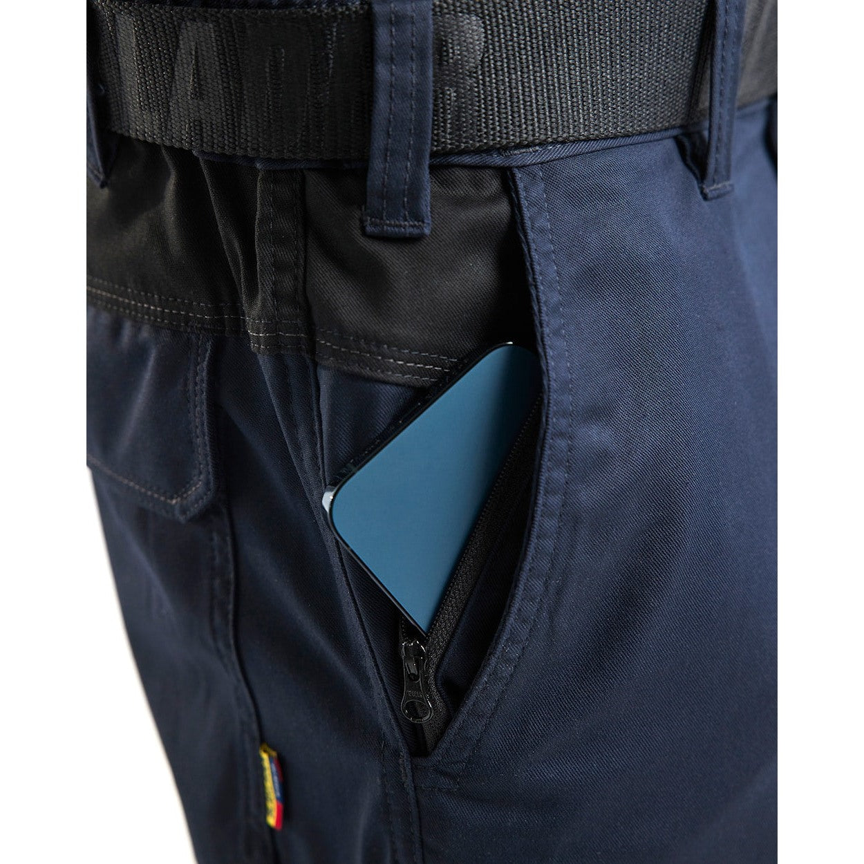 Blaklader Industry Trousers Stretch with Knee Pad Pockets 1448 #colour_dark-navy-black