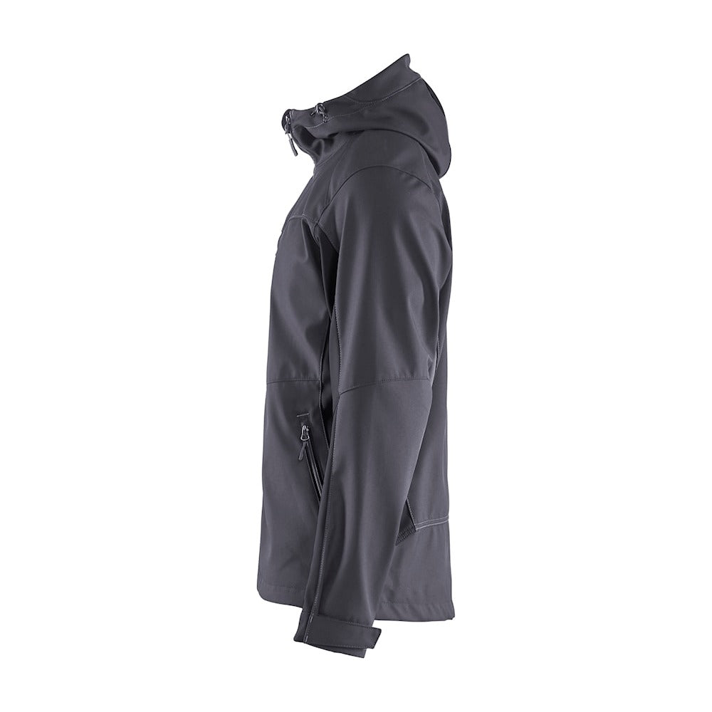 Blaklader Softshell Jacket with Hood 4753 #colour_mid-grey-black