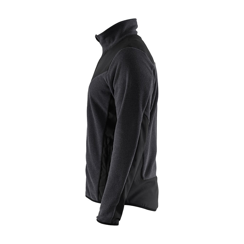Blaklader Knitted Jacket with Softshell 5942 #colour_dark-grey-black