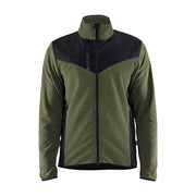 Blaklader Knitted Jacket with Softshell 5942 #colour_autumn-green-black