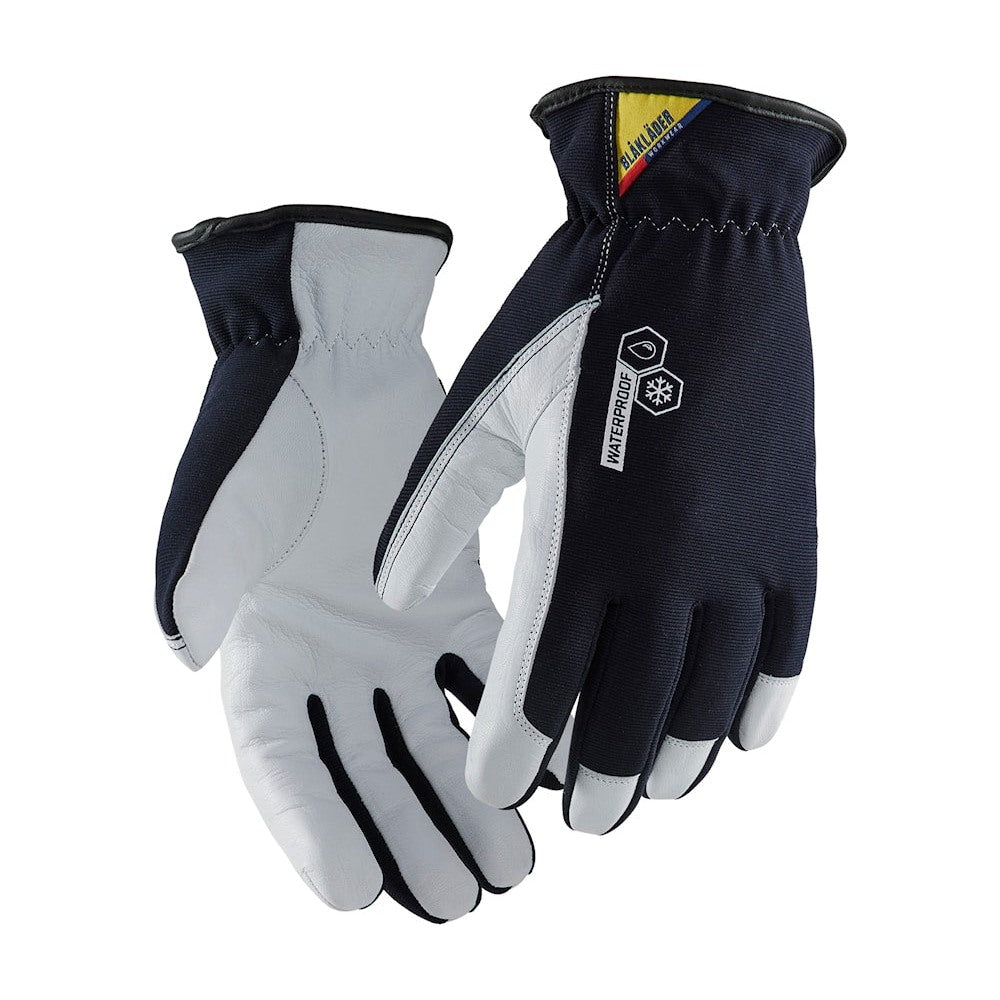 Blaklader Work Gloves Lined WP 2812 #colour_dark-navy-white