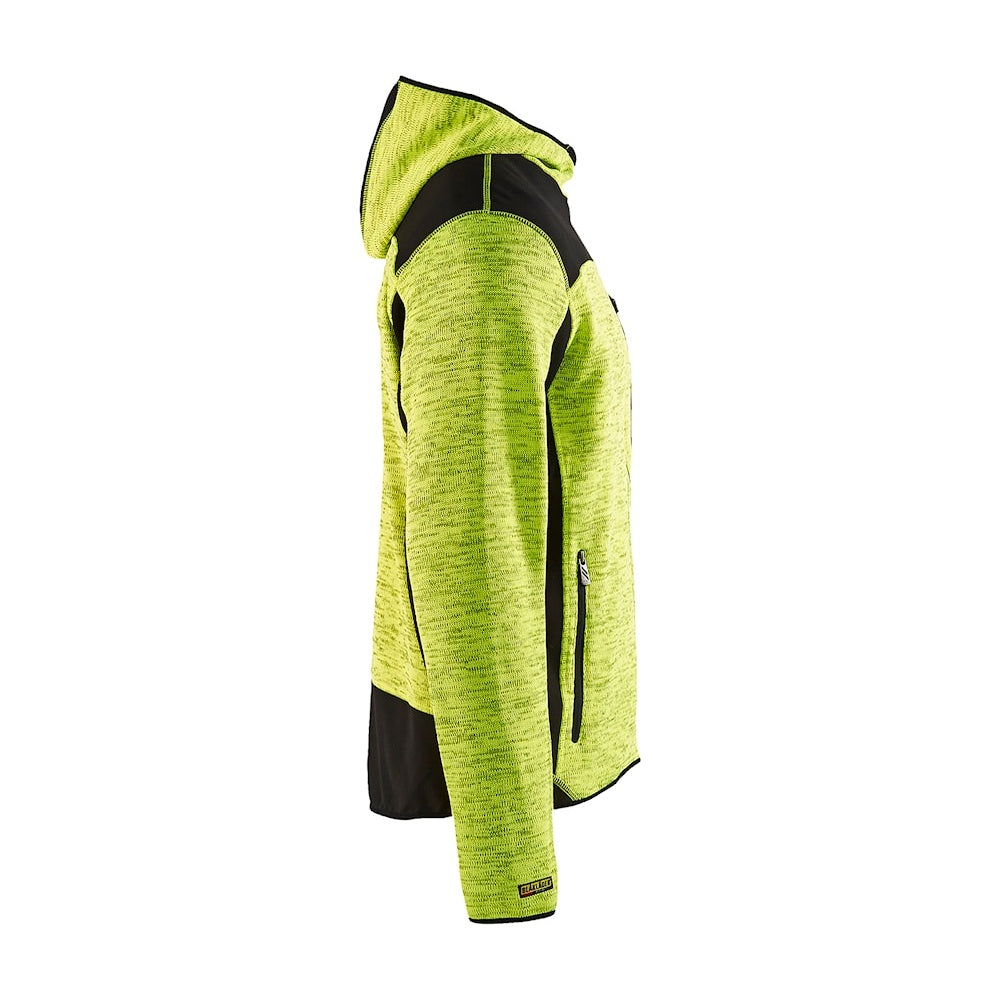 Blaklader Knitted Jacket 4930 #colour_hi-vis-yellow-black
