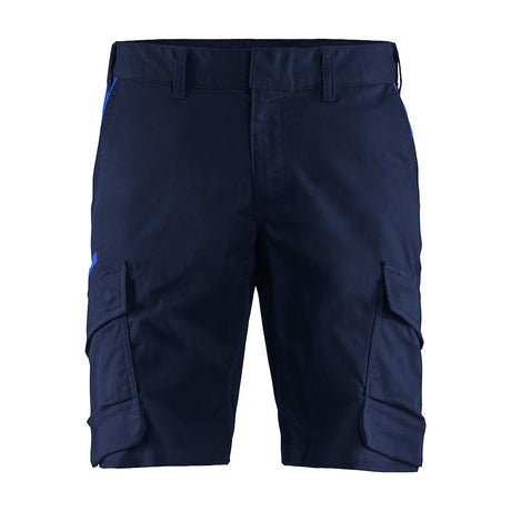 Blaklader Industry Shorts Stretch 1446 #colour_navy-blue-cornflower-blue