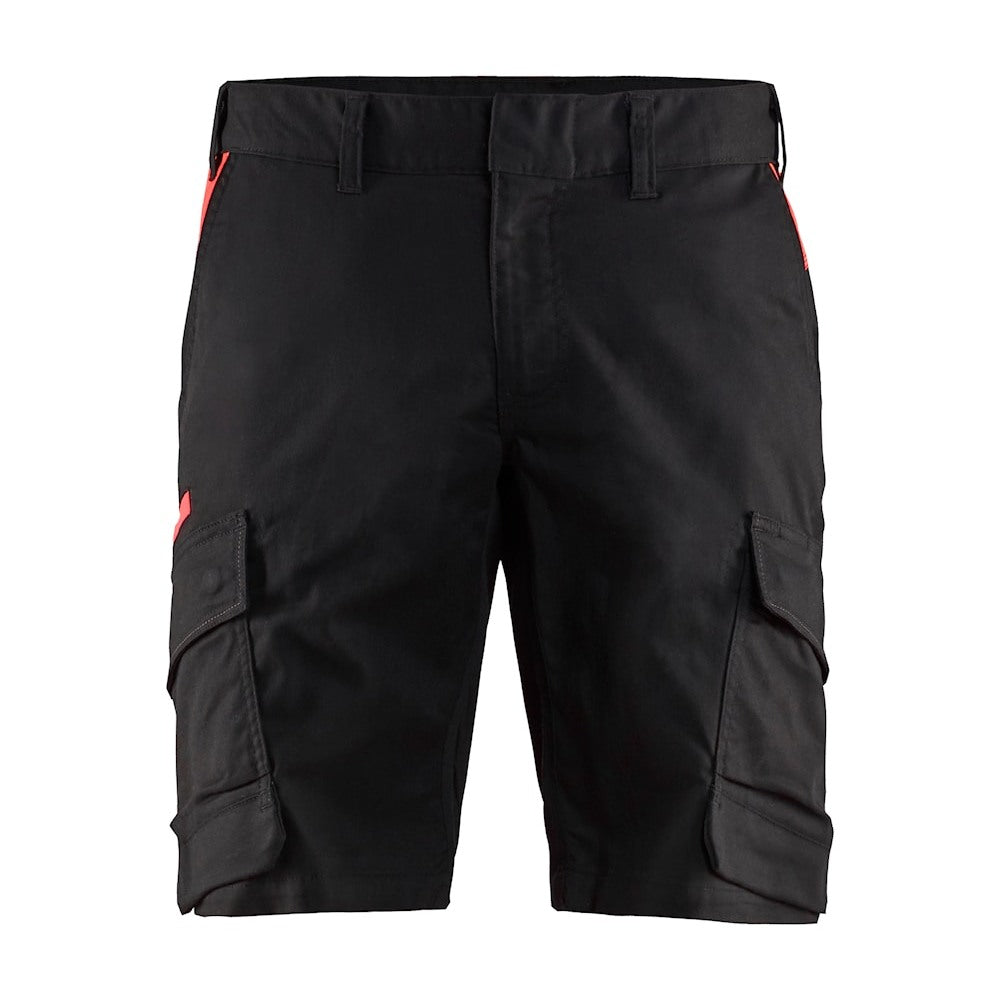 Blaklader Industry Shorts Stretch 1446 #colour_black-red