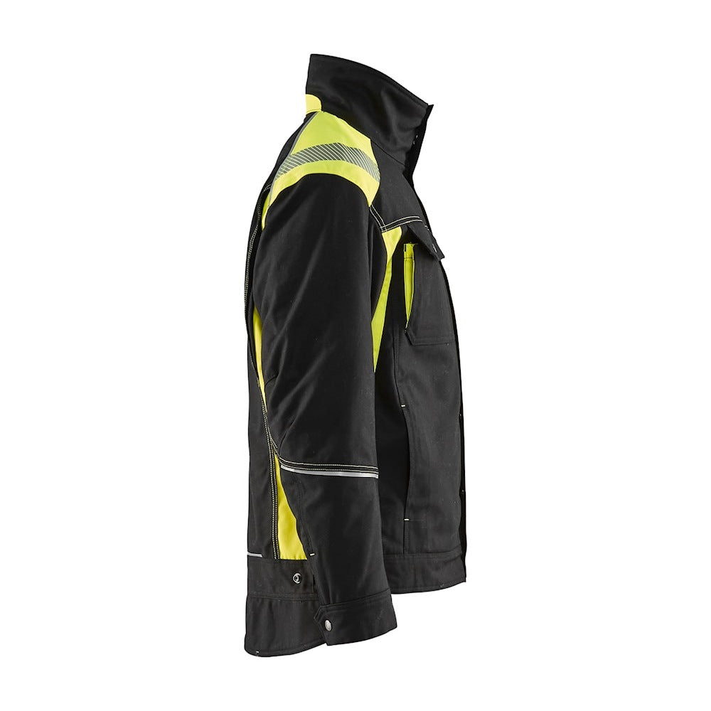 Blaklader Winter Jacket 4915 #colour_black-hi-vis-yellow