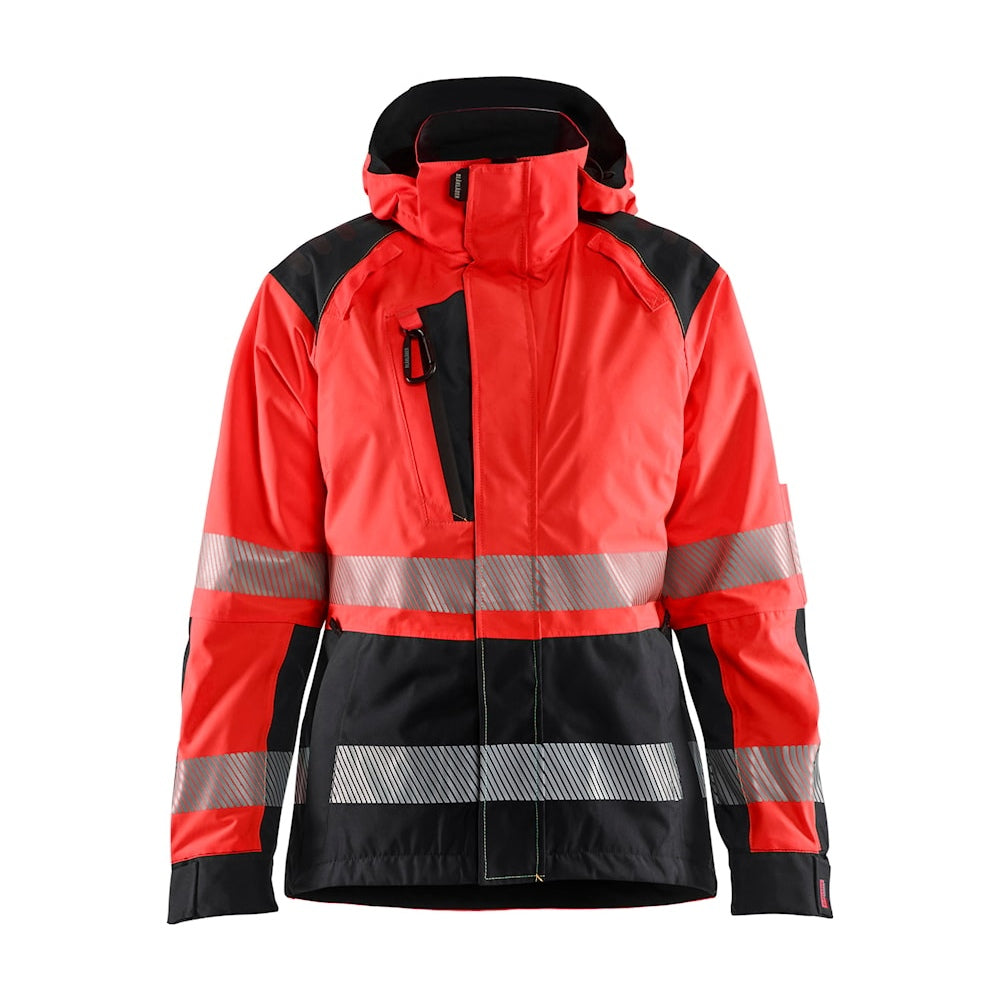 Blaklader Women's Shell Jacket Hi-Vis 4436 #colour_red-hi-vis-black
