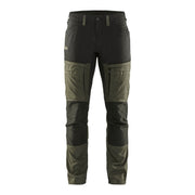 Blaklader Service Trousers with Stretch 1456 - Dark olive green/Black #colour_dark-olive-green-black