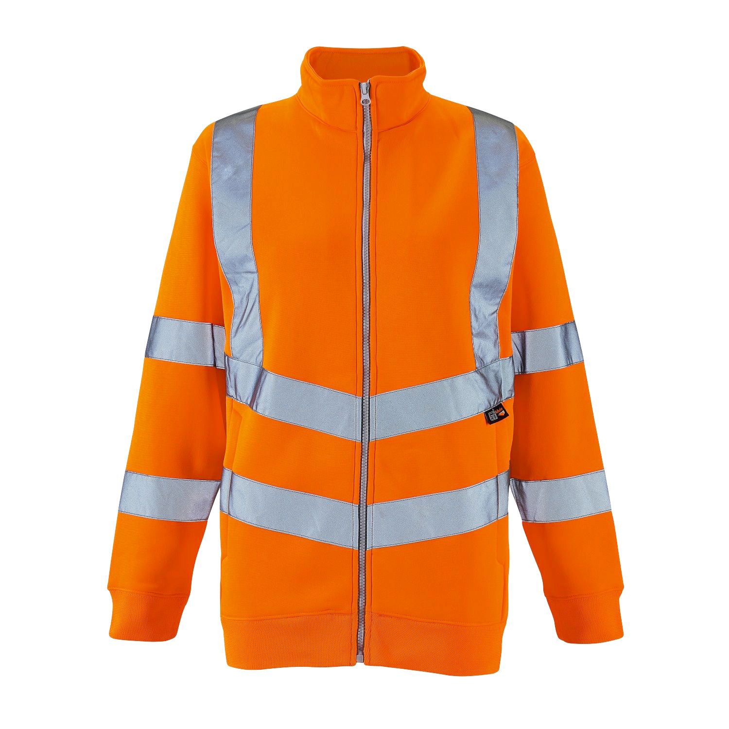Supertouch Ladies Hi Vis Orange Eshaal Zipped Sweatshirt