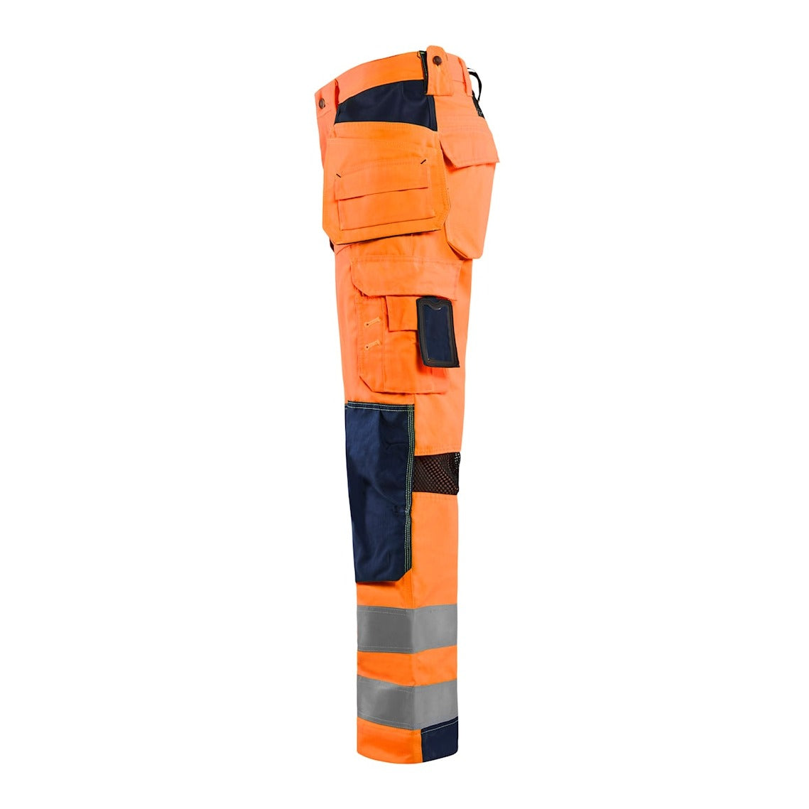 Blaklader Ventilated Hi-Vis Trousers 1565 #colour_orange-navy-blue