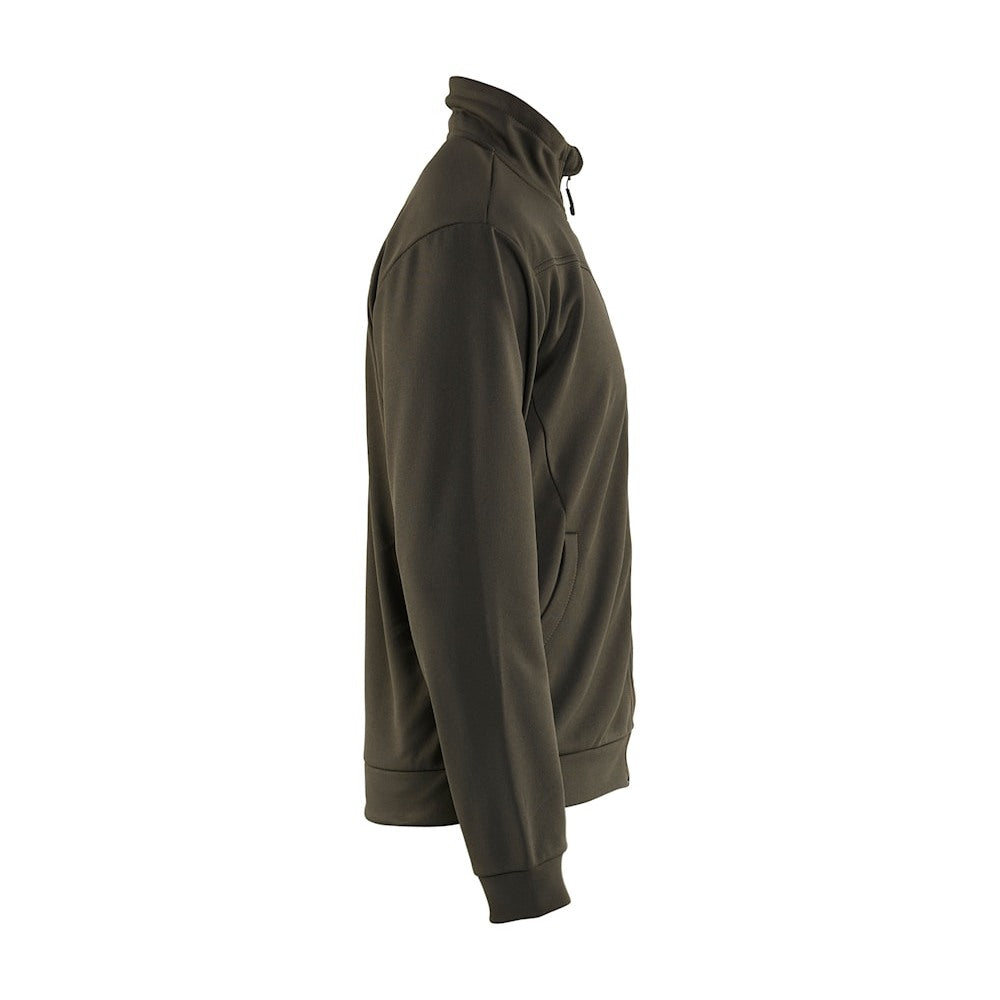 Blaklader Sweatshirt with Full Zip 3362 #colour_dark-olive-green-black