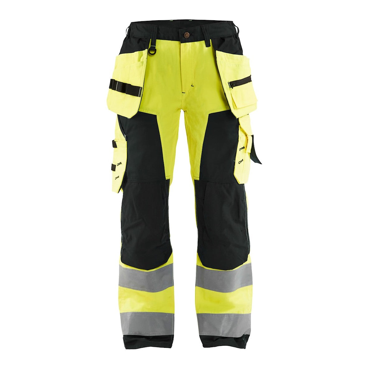 Blaklader Women's Hi-Vis Trousers 7156 #colour_hi-vis-yellow-black