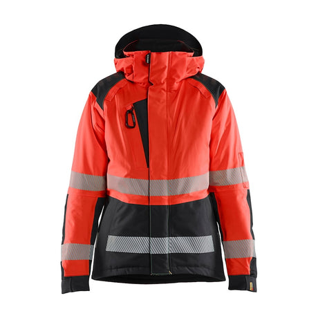 Blaklader Women's Winter Jacket Hi-Vis 4456 #colour_red-hi-vis-black