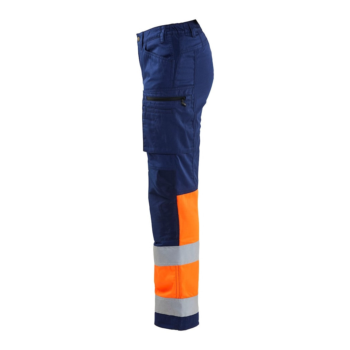 Blaklader Women's Hi-Vis Trousers with Stretch 7161 #colour_navy-blue-orange