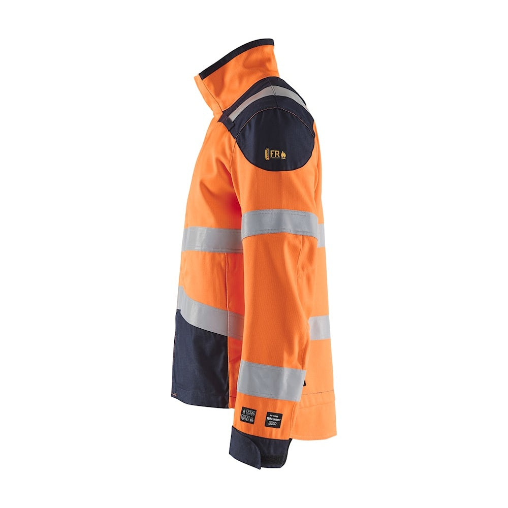 Blaklader Multinorm Inherent Winter Jacket 4069 #colour_orange-navy-blue