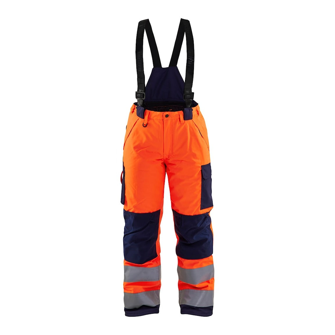 Blaklader Women's Hi-Vis Winter Trousers 7885 #colour_orange-navy-blue