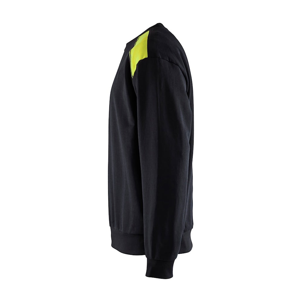 Blaklader Sweatshirt 3580 #colour_black-hi-vis-yellow