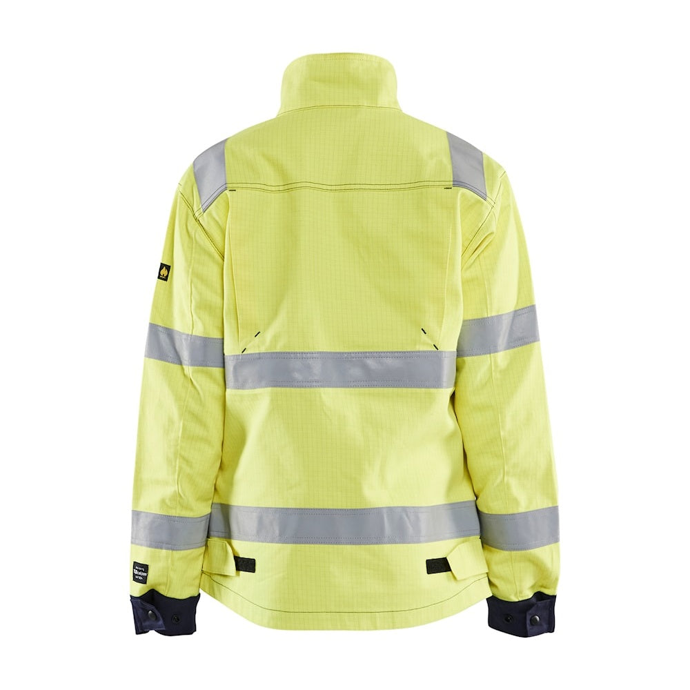 Blaklader Jacket Multinorm Women 4091 #colour_hi-vis-yellow-navy-blue