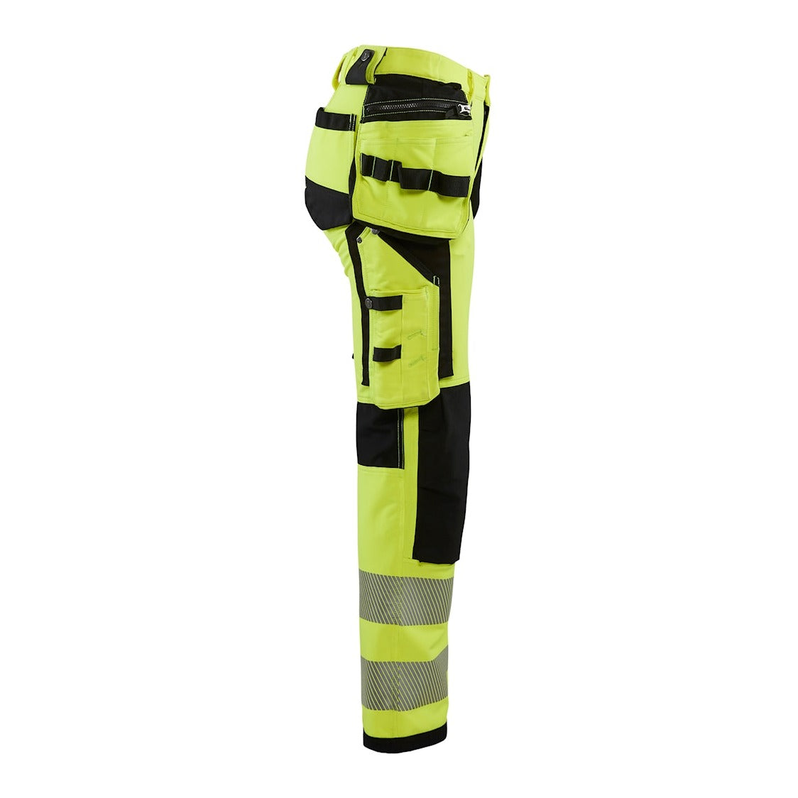 Blaklader Women's 4-Way-Stretch Hi-Vis Trousers 7197 #colour_hi-vis-yellow-black